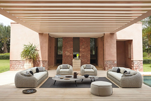 Meubles d'extérieur modernes tout temps Atunus Leisure, hôtel, villa, cadre en aluminium, cour, <span class=keywords><strong>jardin</strong></span>, canapé en corde tressée - Product Image 4