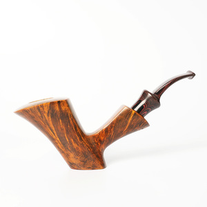 Muxiang Handmade Briarwood Pipe Bent Shape Solid Wood Tobacco Pipe For Men - Product Image 5