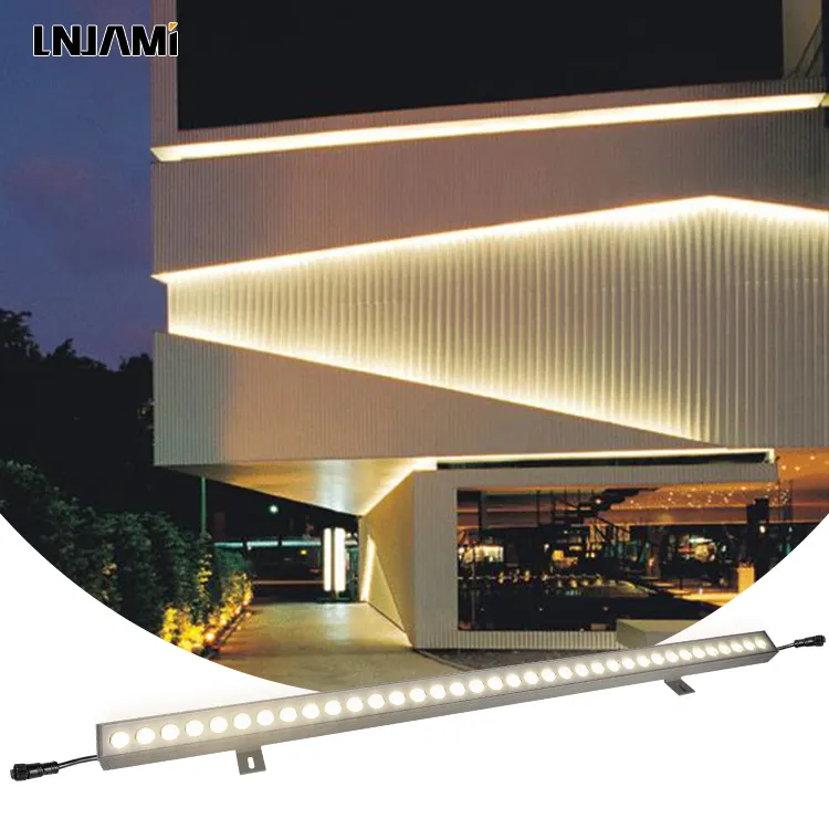 LNJAMI Lampe de façade de bâtiment de haute qualité 1 mètre étanche IP65 RVB 36W sans fil DMX LED Wall Washer Light