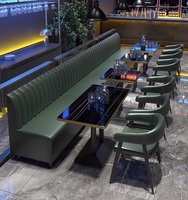 Canapé en cuir classique de luxe, mobilier personnalisé pour discothèque, bar, hôtel, restaurant