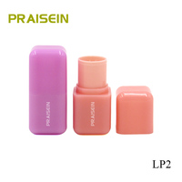 Conteneur carré personnalisé Jelly Blush Stick Emballage vide en plastique Tubes de baume à lèvres de maquillage