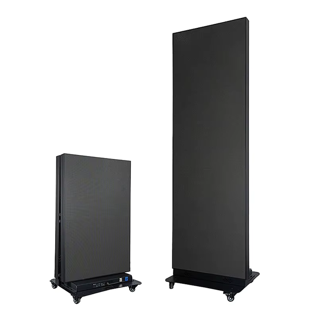 Portable Foldable LED Poster Display P1.86 P2 P2.5  Modular Stackable Video Wall 4K Indoor Outdoor Digital Signage with Wheels
