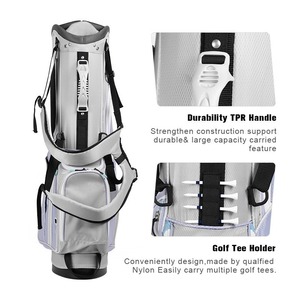 Bolsa de carrito de golf ligera de gran capacidad con organización en 7 direcciones portátil e impermeable para palos de juego completo OEM disponible - Product Image 2