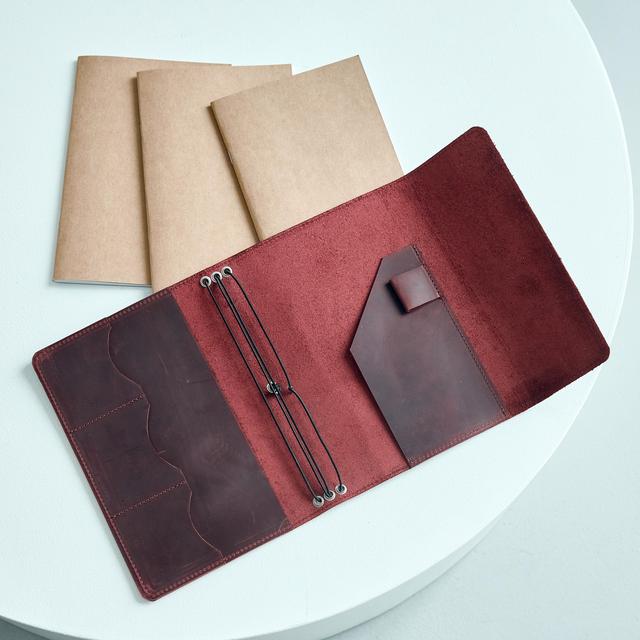Custom Logo Retro PU Leather A5 Notebook Cover Multifunctional Travelers Journal Cover Refillable Notebook Cover With Pen Holder