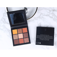 Palette de fards à paupières, maquillage irisé orange, 9 couleurs, produit de qualité supérieure, bon marché, vente en gros