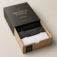 Lot de 3 T-shirts vierges en coton épais 320 g/m² de qualité supérieure - Coupe ample de luxe haute densité pour les marques