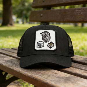 Gorra Trucker de 5 Paneles con Malla de Algodón, Negra, Estilo Vintage Lavado, Gorra de Béisbol, Moda Casual, Gorra para el Sol, para Golf, Senderismo, Correr, Ciclismo - Product Image 6