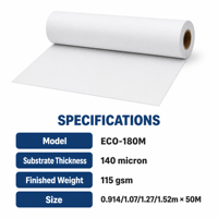 Rouleau de papier synthétique PP mat, éco-solvant, pour affiches intérieures, impression de signalétique commerciale, vente en gros pour la fabrication de panneaux publicitaires