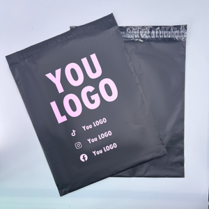 กระเป๋าโพลีเมอร์โพลีเมอร์สีดำพิมพ์ลายโลโก้ออกแบบได้ตามต้องการ - Product Image 1