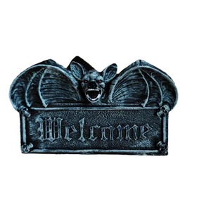 Decoración de Resina de Murciélago Volador de Halloween, Letrero de Bienvenida de Murciélago Vampiro Gótico, Adorno de Regalo de Halloween para Interiores y Exteriores - Product Image 5