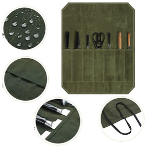 Bolsa Portátil para Cuchillos de Chef, 7 Piezas, Verde Militar, Bolsa de Almacenamiento de Cocina Resistente para Cocina Occidental y China - Product Image 2