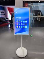Kiosque tactile Android sur pied avec écran rotatif pour affichage d'accueil dans les centres commerciaux