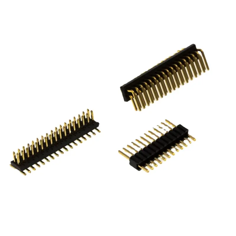 Factory Customized PIN header 1 to 40pin 2.54 2.0 1.27mm pitch single dual row pcb connector smt smd pin header