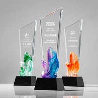 Trophées en cristal vierges de haute qualité en gros, récompenses et plaques en cristal personnalisées avec impression UV, cadeaux souvenirs