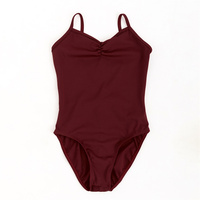 Offre Spéciale Pas Cher Camisole Formation Danse Porter Maille Noir Nylon Spandex Enfants Enfants Filles Ballet Justaucorps à Vendre