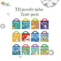 Livre d'autocollants réutilisables personnalisés pour enfants, jouets préscolaires pour tout-petits, impression offset, couverture souple en carton