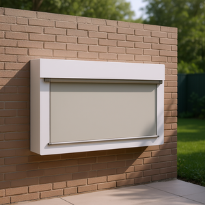 กันสาดข้างแบบยืดหดได้สำหรับลานบ้าน ขนาด 31.5x118.1 นิ้ว ติดผนัง ใช้งานด้วยมือ ที่บังแดดกลางแจ้ง สไตล์โมเดิร์น ผ้าโพลีเอสเตอร์ - Product Image 2