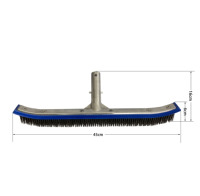 Brosse de luxe en nylon de 18 pouces/45 cm avec dos en aluminium