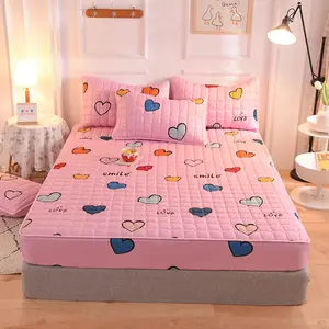 Ready To Ship Printed Waterproof Mattress Cover Thick Quilted Fitted Bed Cover Mattress Protector