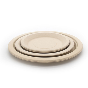 Bandeja de fibra de bambú desechable compostable personalizada Ecoriendly, platos biodegradables de 10 pulgadas para fiestas, bodas, comida para llevar, restaurante - Product Image 6