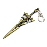 Mini couteau, épée, hache en métal, porte-clés de Noël, fabrication chinoise, plaqué, anime, jeu