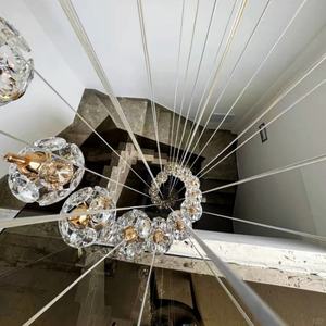 Lustre <span class=keywords><strong>doré</strong></span> en verre minimalisme Design industriel nordique Led pour <span class=keywords><strong>salon</strong></span> chambre <span class=keywords><strong>Suspension</strong></span> de décoration de Villa personnalisée complète - Product Image 6