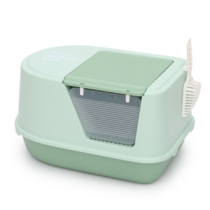 Lele <b>Cat</b> Fully Enclosed Front Opening <b>Litter</b> Box Oval Extra Large Anti Splash Odor Proof For <b>Cat</b> - Product Image 2