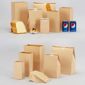 Custom Eco-Friendly Biodegradable Waterproof Kraft Paper Bags Disposable Sandwich Bread Dessrt Baking Packaging Paper Bag - Product Image 2