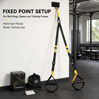 Sangles d'entraînement multi-scènes FLOWA avec système d'ancrage universel pour barre de traction à domicile, arbre et fitness fonctionnel en extérieur
