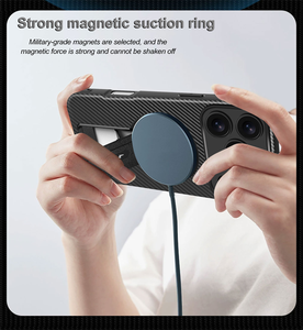 Étui de téléphone magnétique avec support, motif en fibre de carbone, pour <span class=keywords><strong>Huawei</strong></span> Pura 80 70 Pro+/80 70 Ultra/Mate70 Pro, <span class=keywords><strong>coque</strong></span> de luxe - Product Image 6