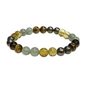 Pulsera de Piedras Naturales con Cuentas, Cordón Ajustable, Brazalete Unisex de Piedras Preciosas, Joyería de Regalo - Product Image 3