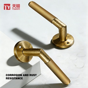 Stainless Steel 304 Modern Knurled Interior Doors Handle Single Side <b>Dummy</b> Privacy Door Handle Levers - Product Image 5