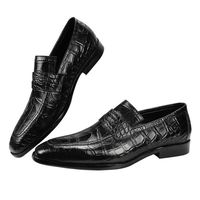 Mocassins de luxe personnalisés pour hommes, chaussures de marche d'extérieur, rehaussantes, faites à la main, de haute qualité, en cuir pour mariage