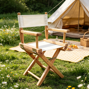 Sedia Pieghevole Portatile per Bambini in Legno di Faggio per Parco, Spiaggia, Picnic, Palestra, Eventi Sportivi, Asilo Nido, Interni ed Esterni - Product Image 2