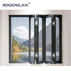 Rogenilan nhôm bi gấp accordion Kính trượt Windows nhôm ban công ngang gấp Windows - Product Image 2