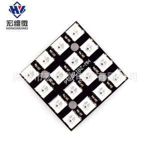 โมดูลไดรเวอร์ LED Hongwei Micro WS2812B 4x4 RGB สีสันเต็มรูปแบบ บอร์ดพัฒนาสำหรับติดตั้งบน PCB - Product Image 3