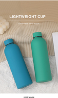 Botol minum Stainless Steel 500ml, botol air olahraga, termos, Flask, dinding ganda, baja anti karat