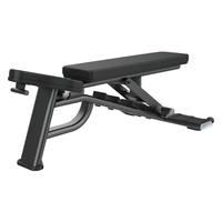Banc horizontal réglable en métal, stable, pour entraînement de force, équipement de fitness multifonctionnel