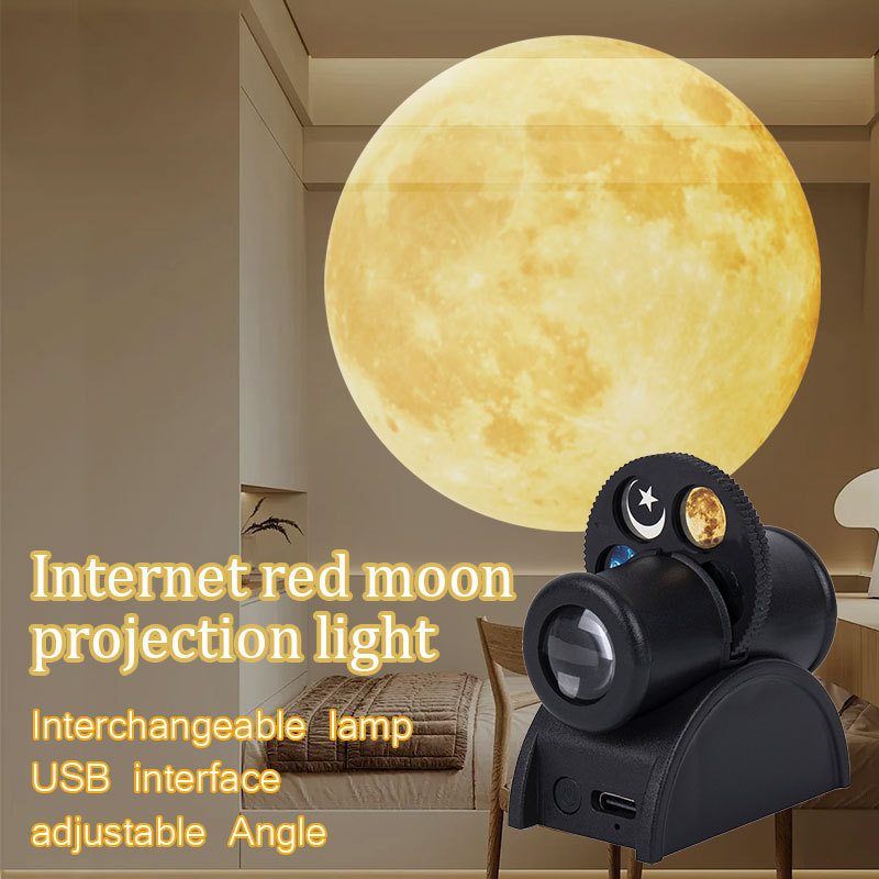 Constellation Starry Sky Projection Lamp ABS Material LED Battery-Powered Natural Light Romantic Design for Interior Decoration