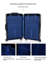 Échantillon Gratuit Valise en Aluminium avec Serrure TSA, Bagage de Voyage 24 Pouces, Valises et Sacs de Voyage Entièrement en Métal, Koper Koffer