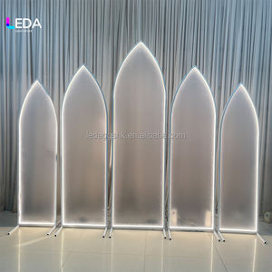 LEDA Nouvelle Tendance : Arche de toile de fond à bandes blanches avec film solaire, design détachable, nouvelle arrivée, décoration de fête pour mariage - Product Image 6