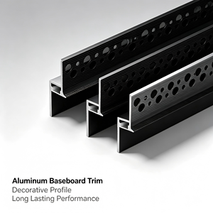 Zócalo LED Empotrado de Aleación de Aluminio, Invisible, Sin Ranuras, Ultraestrecho, con Tira LED Integrada Oculta, para Exteriores, Villas y Hoteles - Product Image 2
