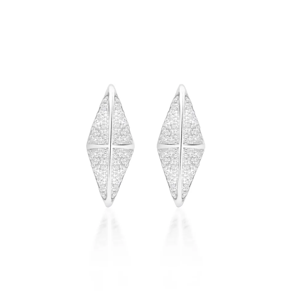 Fashion Valentines Earrings Geometric Rhodium Plated 925 Fine Star Earring Party Wear Earings For Girls