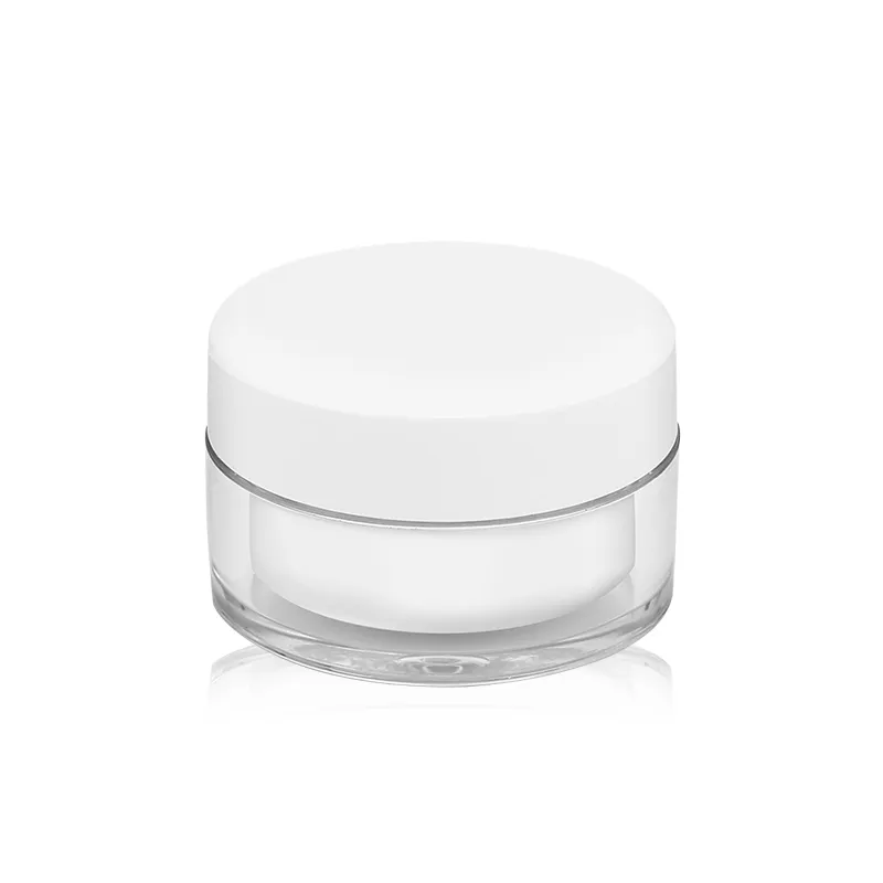 Plastic 50ml refill cream moisturizer replaceable cosmetic jars 50g jar with refillable inserts and spatula