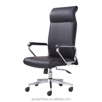 Chaise de bureau de direction moderne ergonomique, pivotante et confortable, avec accoudoir, noire