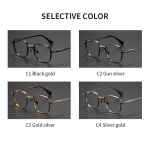 眼鏡フレームユニークな男性ハンドメイド光学フレームレトロ手作りメガネ - Product Image 5