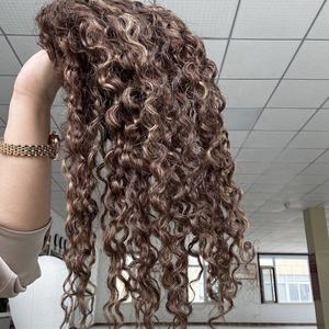 Topper Cheveux Bouclés en Cheveux Humains Remy Européens Vierges <span class=keywords><strong>Lexa</strong></span> Couleur Balayage – Topper Cheveux Plein Volume de Qualité Supérieure pour Femmes - Product Image 6