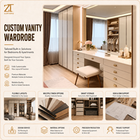 Zunteng Resplendent Slim Aluminum Frame Seamless Cabinetry Complex for Contemporary Apartment Project Master Suite Space Decor