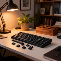 Capuchon de touche en fibre de carbone usiné par CNC de précision pour clavier mécanique de jeu/bureau personnalisé OEM ODM