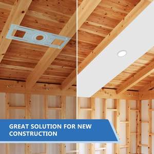 <span class=keywords><strong>Plaque</strong></span> de montage <span class=keywords><strong>encastrée</strong></span> pour éclairage encastré en acier galvanisé de nouvelle construction, 3-4-6 pouces, pour rétrofit de luminaires LED - Product Image 6